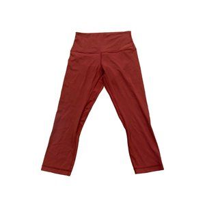 Size 6 lululemon athletica Women's High-Rise rust Capri Leggings